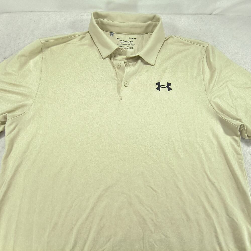 Under Armour Collared Casual Short Sleeve Polo Shirt Mens Size Large L Green